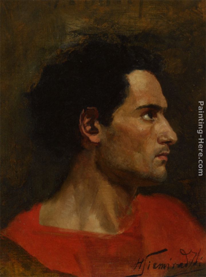 Man in Profile painting - Henryk Hector Siemiradzki Man in Profile art painting